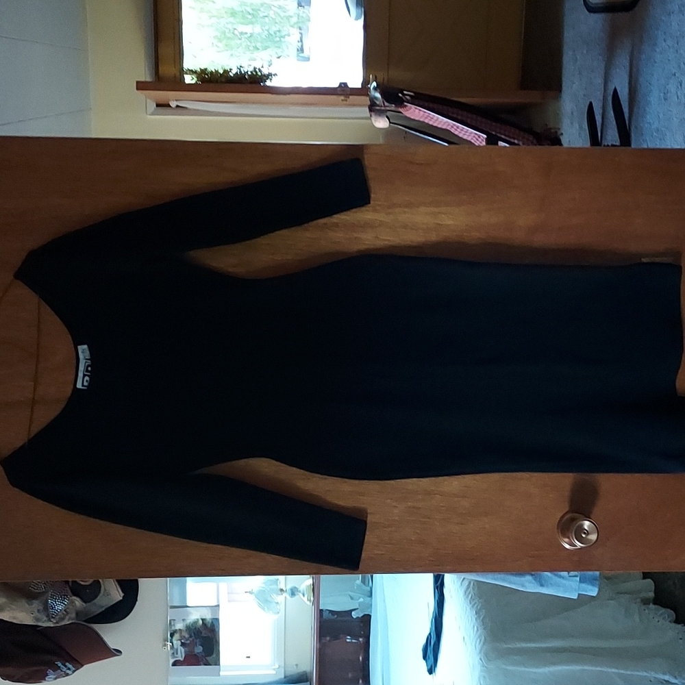 Long black stretch maxi dress size small